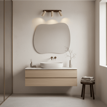 Travertine Triple Spotlight Wall Lamp