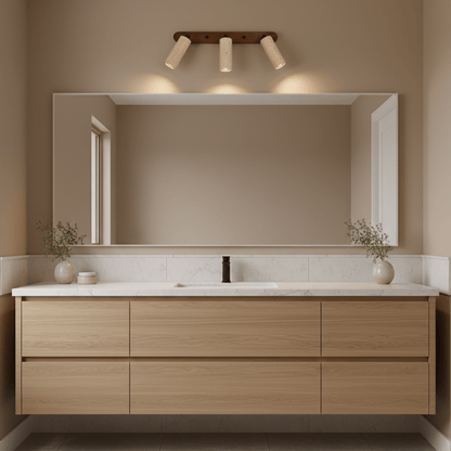 Travertine Triple Spotlight Wall Lamp