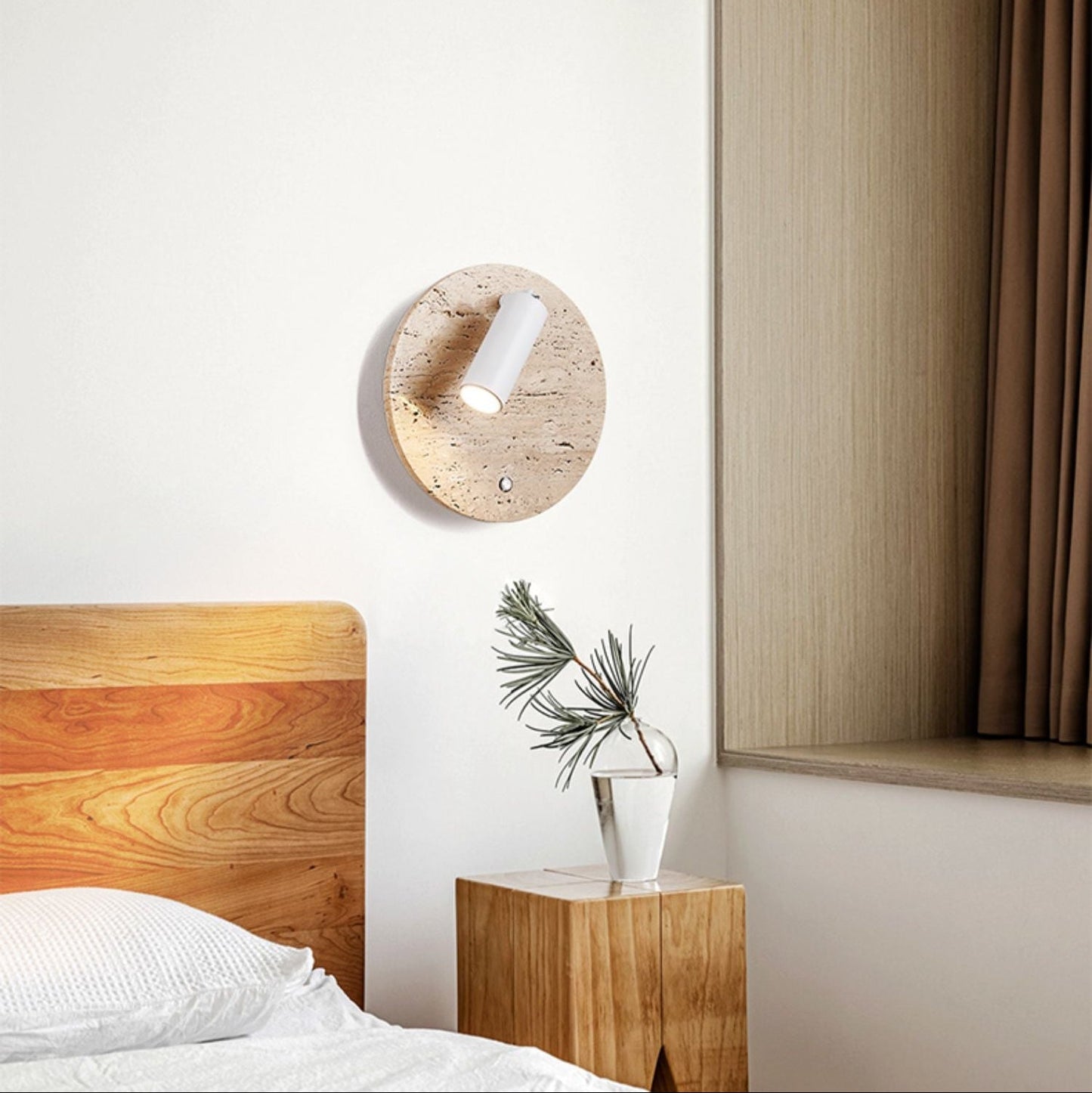 Travertine Axis Directional Sconce