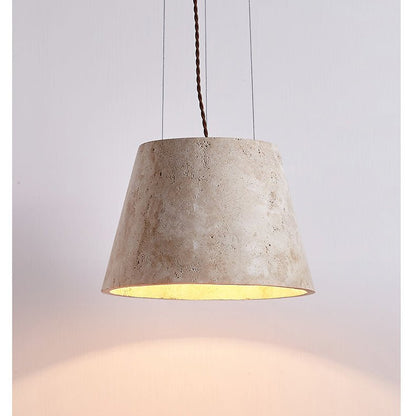 Travertine Cone Pendant Lamp