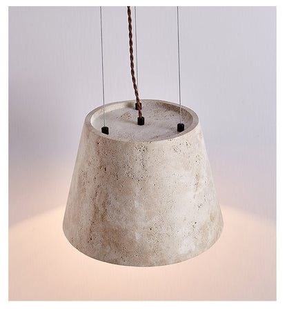 Travertine Cone Pendant Lamp