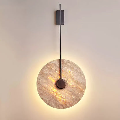 Travertine Disc Wall Lamp