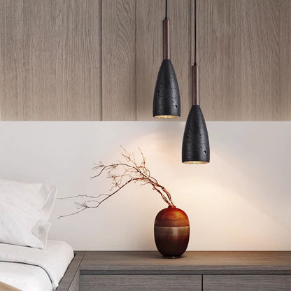 Travertine Teardrop Pendant Light