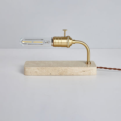 Travertine Vintage Tube Table Lamp