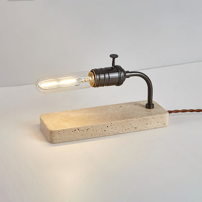 Travertine Vintage Tube Table Lamp