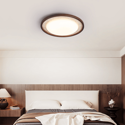 Travertine Wood Ceiling Light