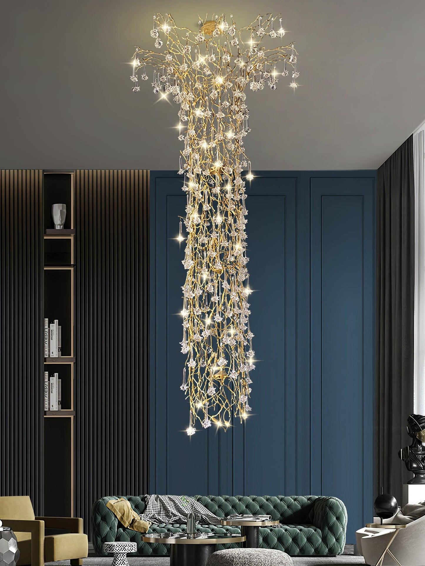 Tree Branch Staircase Chandelier