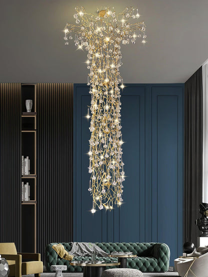 Tree Branch Staircase Chandelier