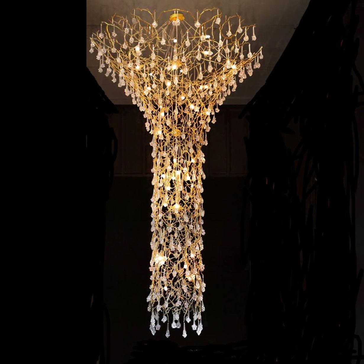 Tree Branch Staircase Chandelier