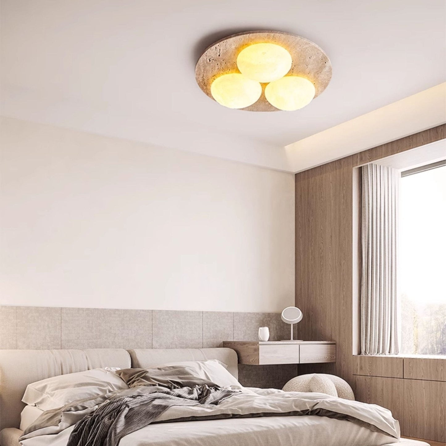 Trio Travertine Ceiling Light