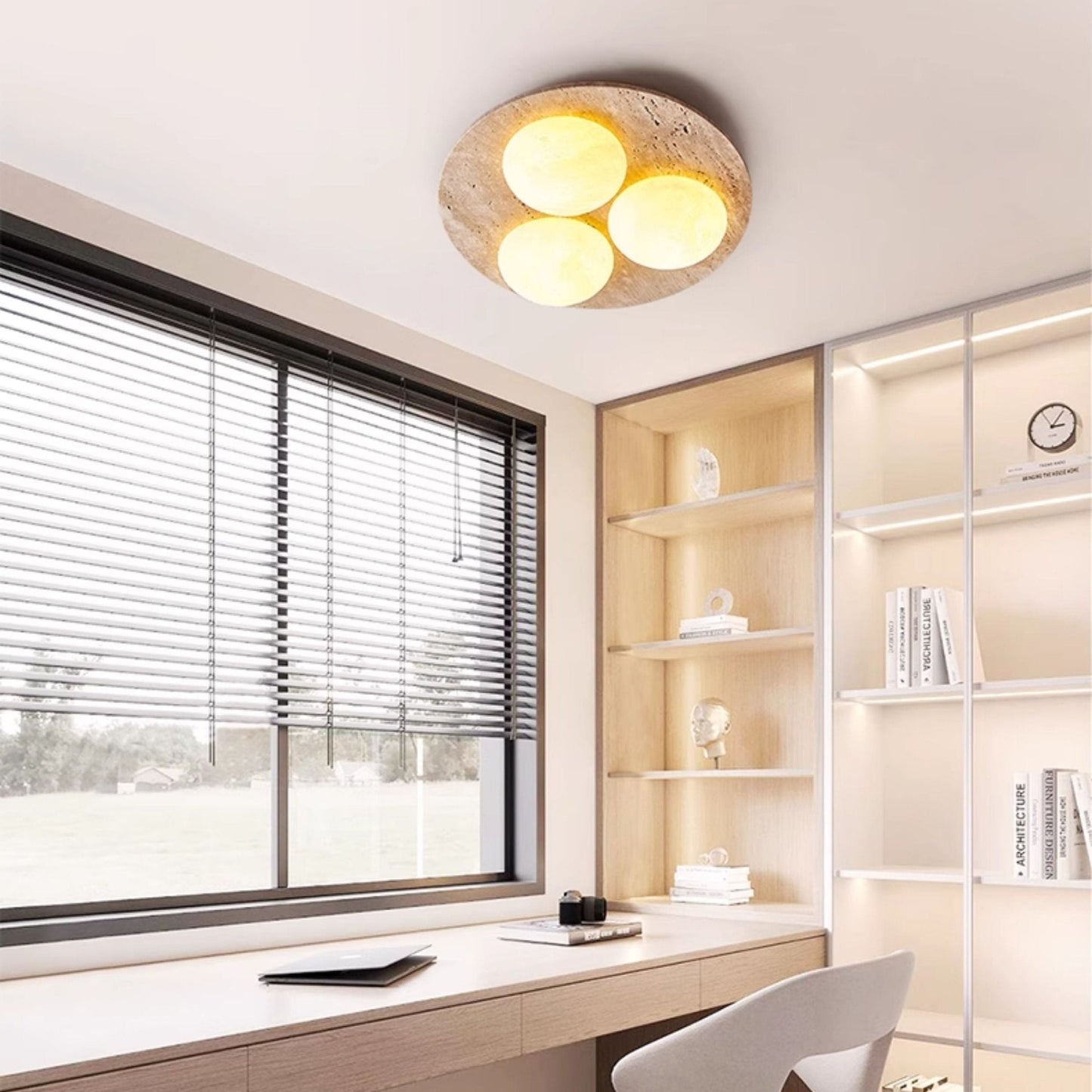 Trio Travertine Ceiling Light