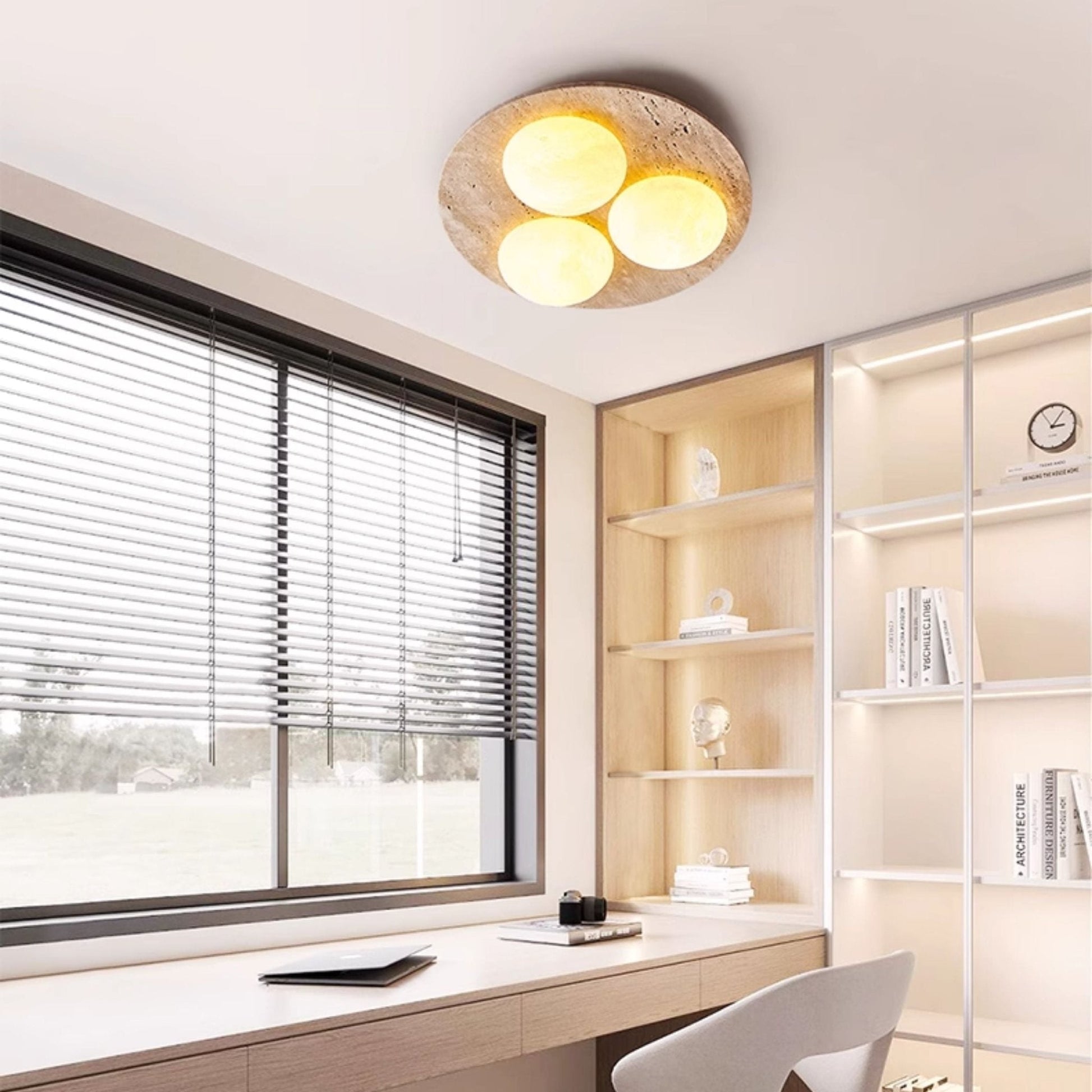Trio Travertine Ceiling Light