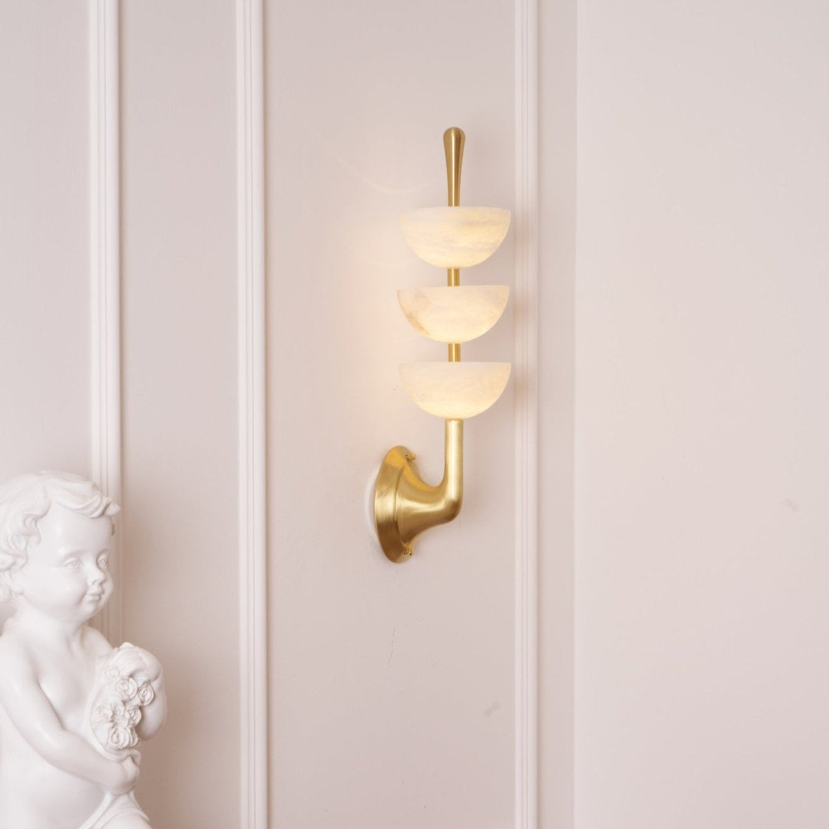 Triple Alabaster Wall Sconce
