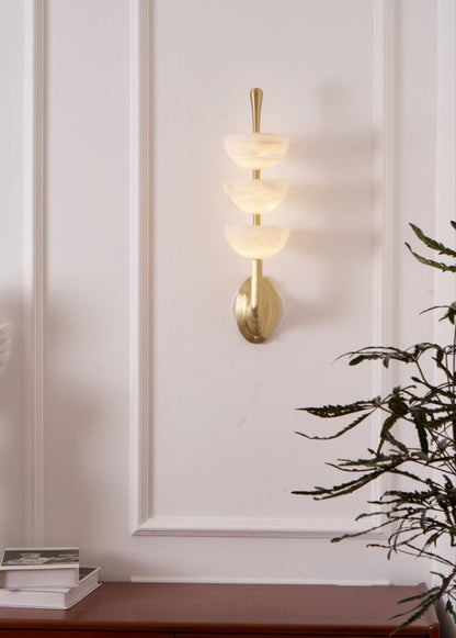 Triple Alabaster Wall Sconce