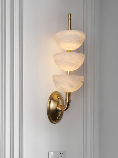 Triple Alabaster Wall Sconce