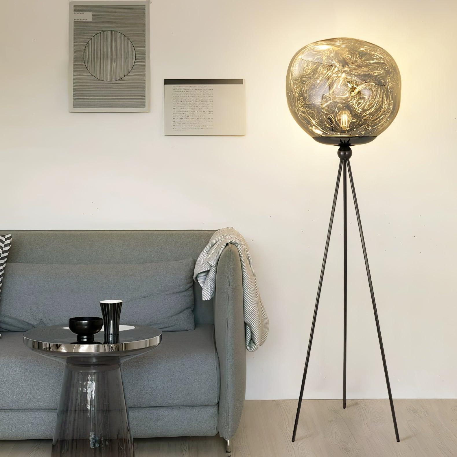 Lava Tripod Rock Floor Lamp