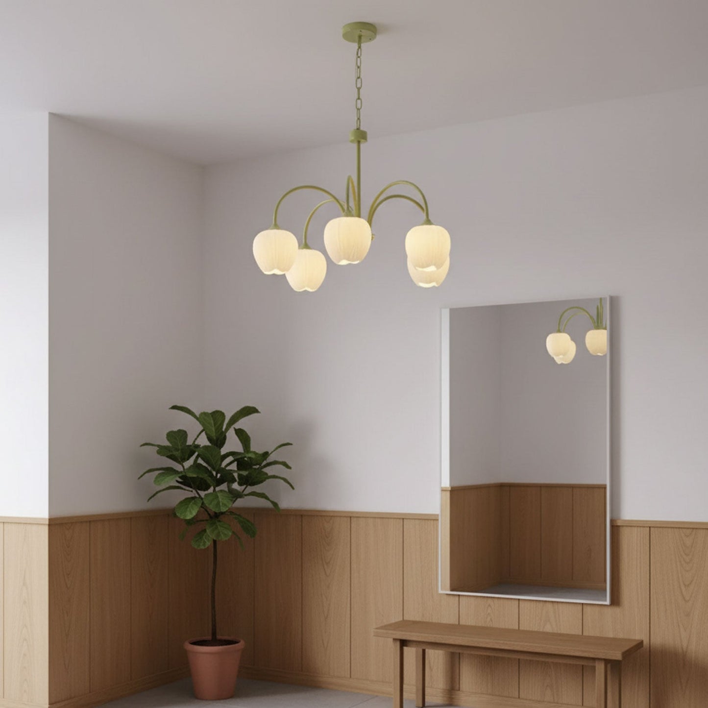 Tulip Matcha Chandelier