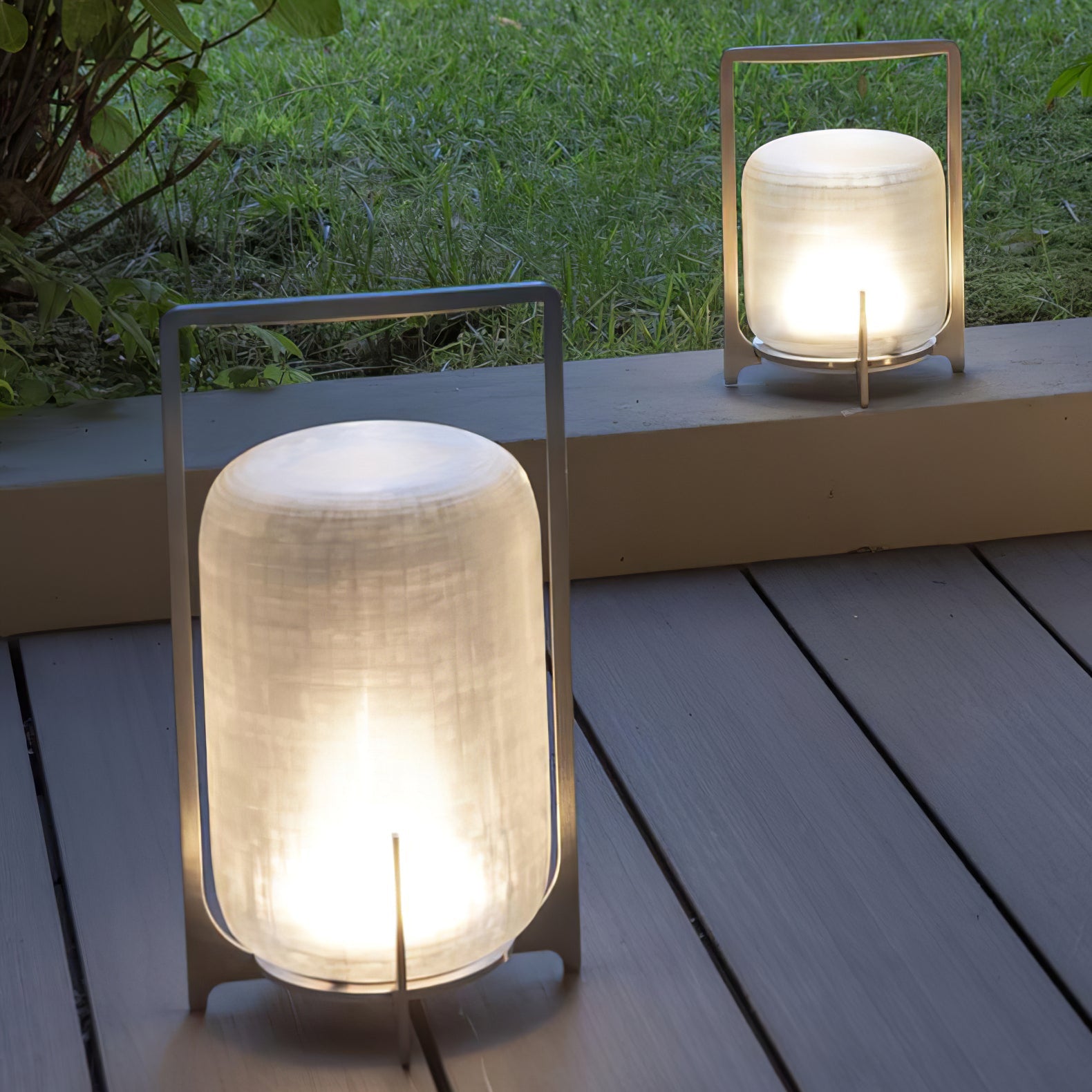Steel Twilight Lantern Table Light