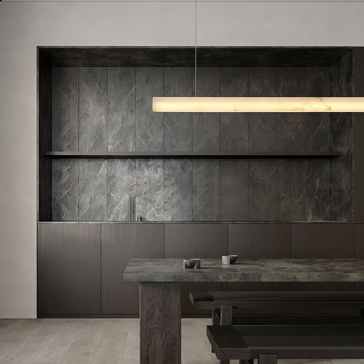 Velmore Linea Alabaster Pendant Lamp