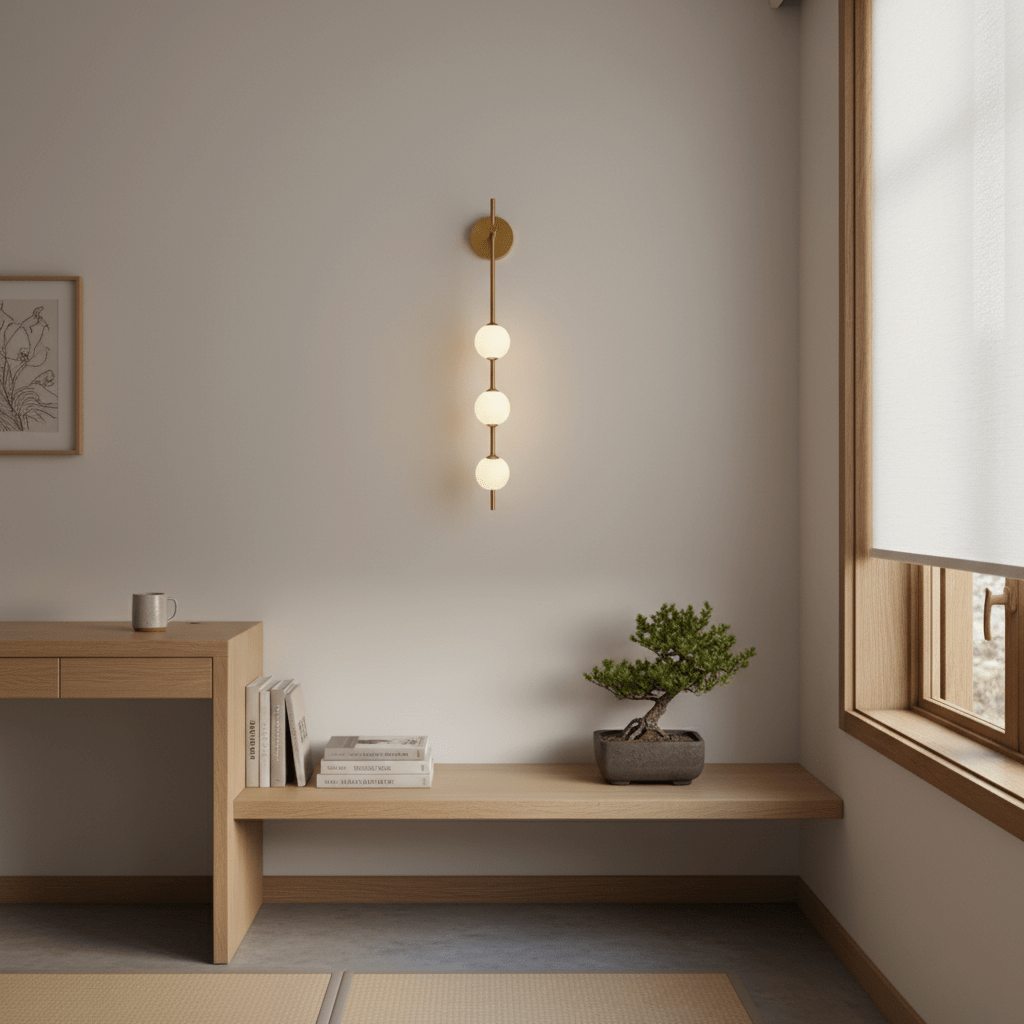 Vertical Globe Wall Lamp