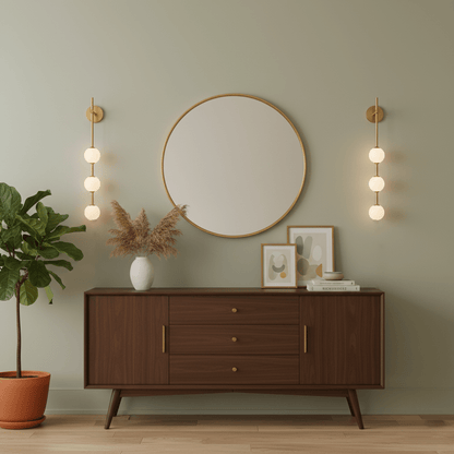 Vertical Globe Wall Lamp