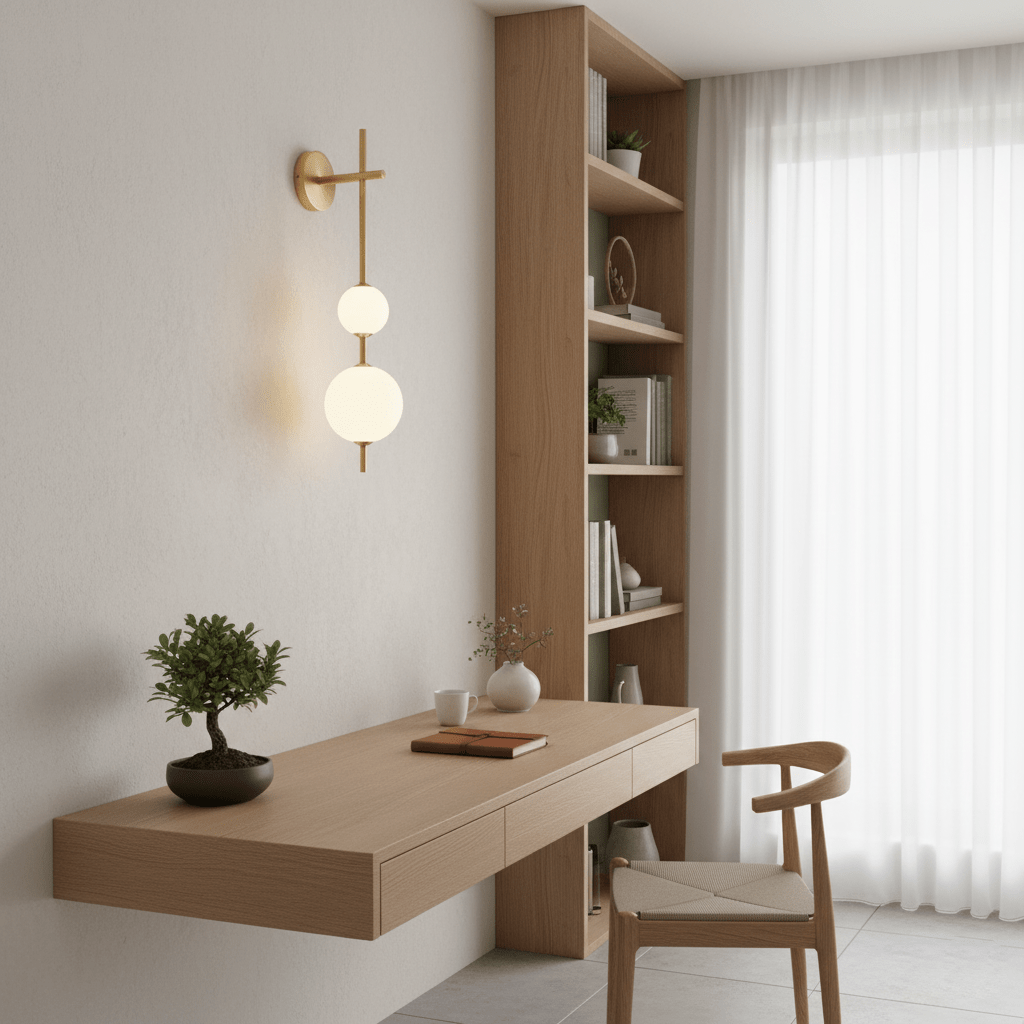 Vertical Globe Wall Lamp