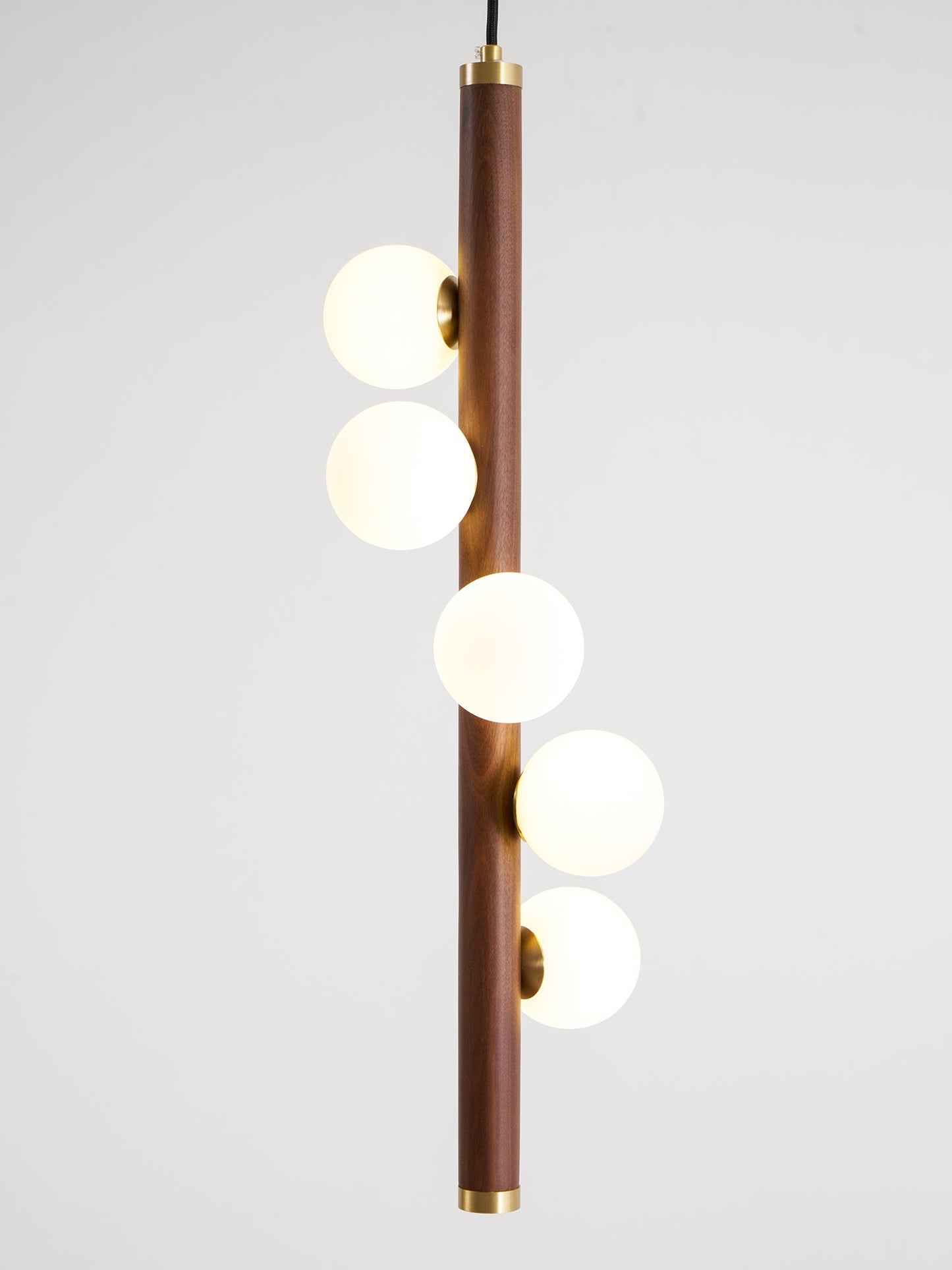 Vertical Orb Timber Pendant Lamp