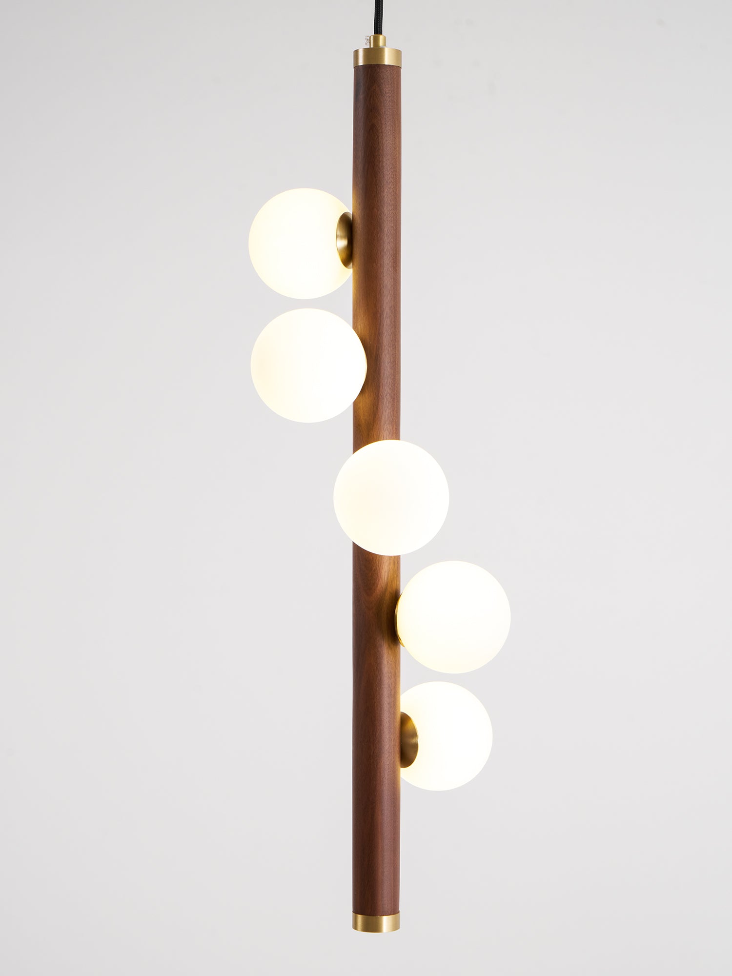 Vertical Orb Timber Pendant Lamp