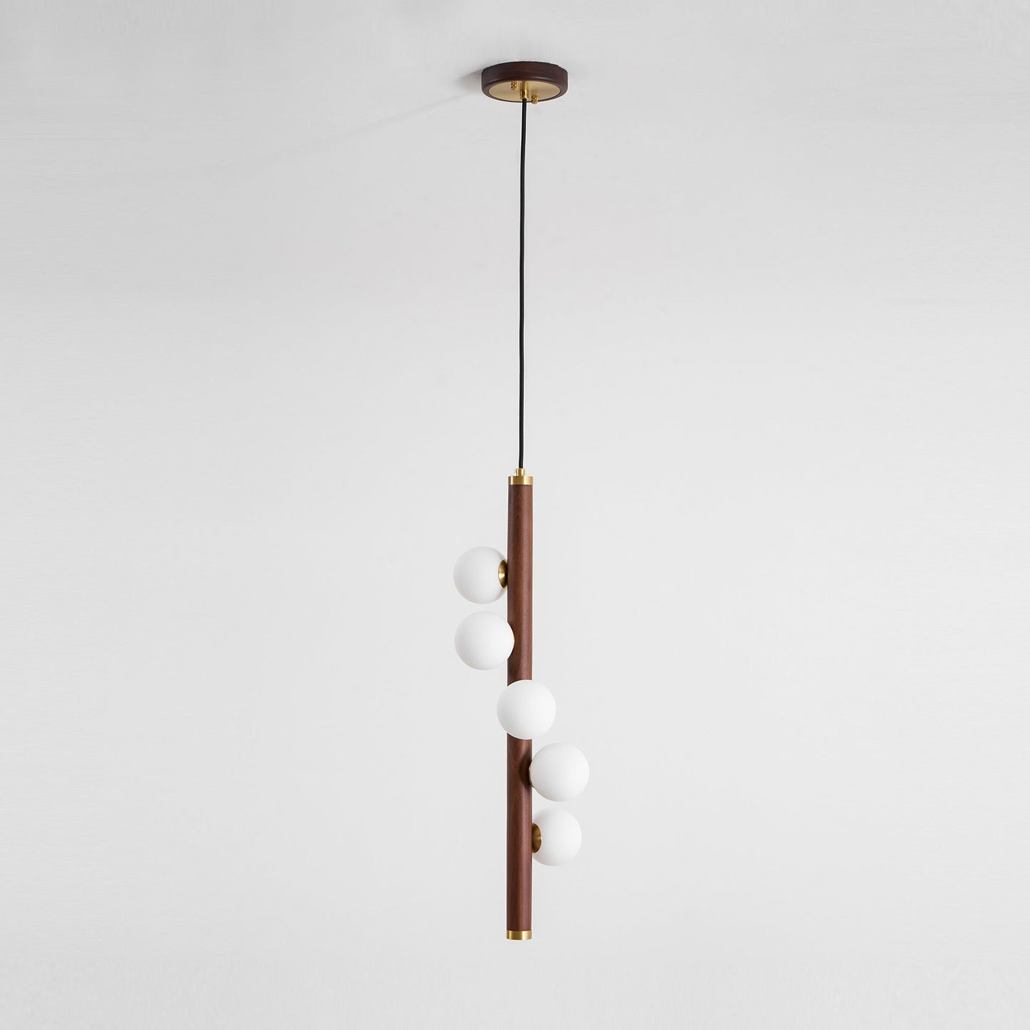 Vertical Orb Timber Pendant Lamp
