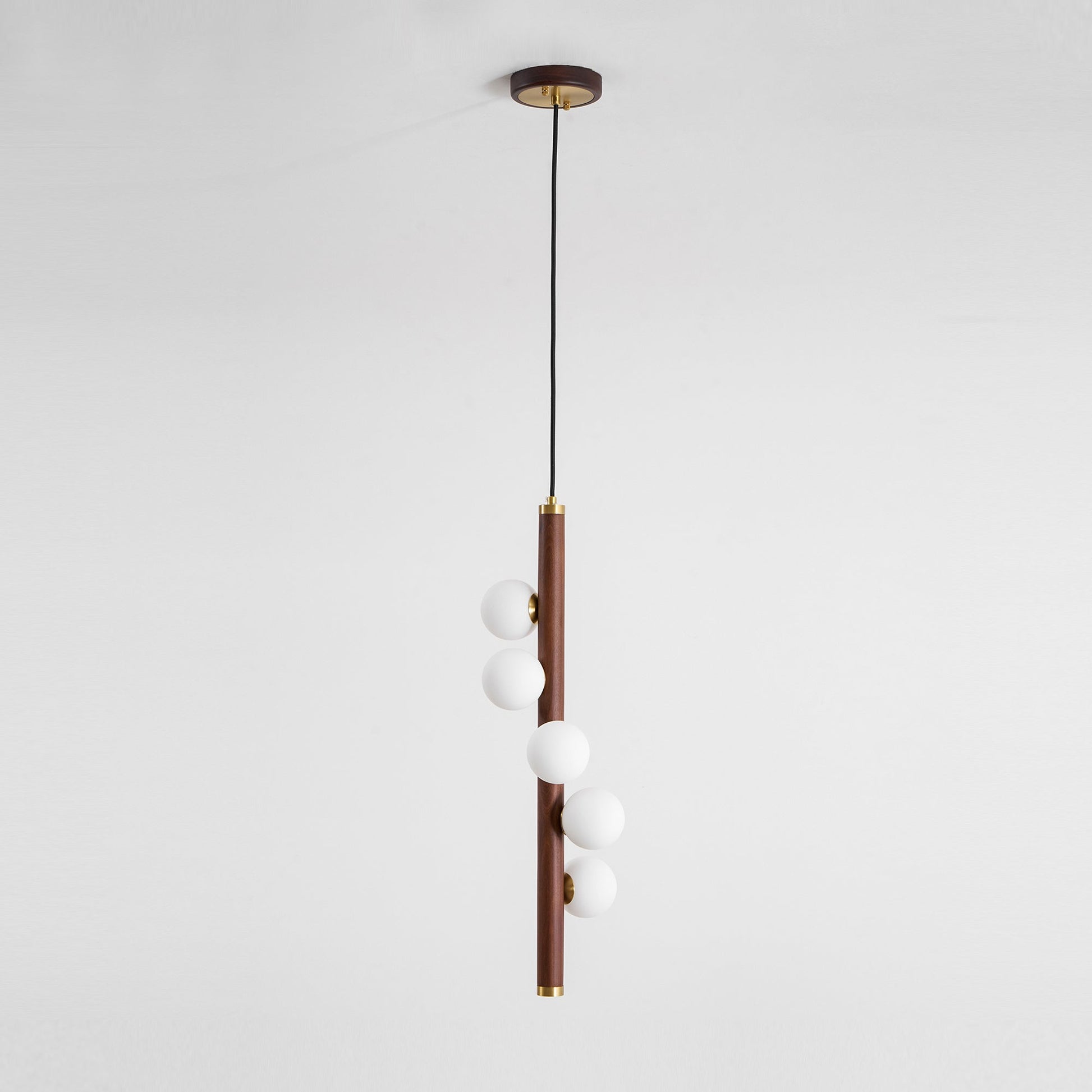 Vertical Orb Timber Pendant Lamp