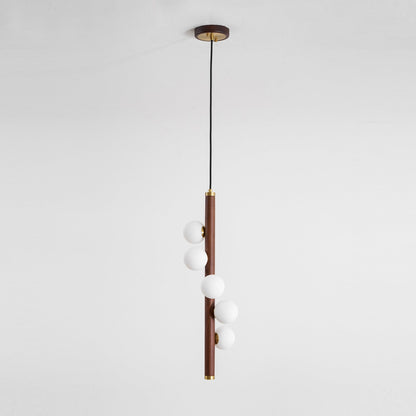 Vertical Orb Timber Pendant Lamp