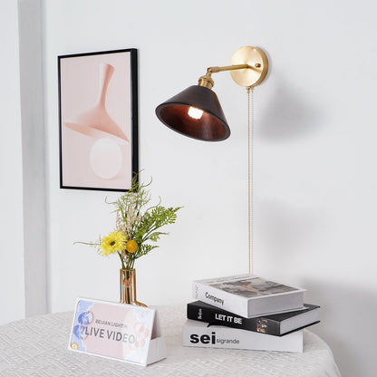 Vintage Wood Wall Lamp
