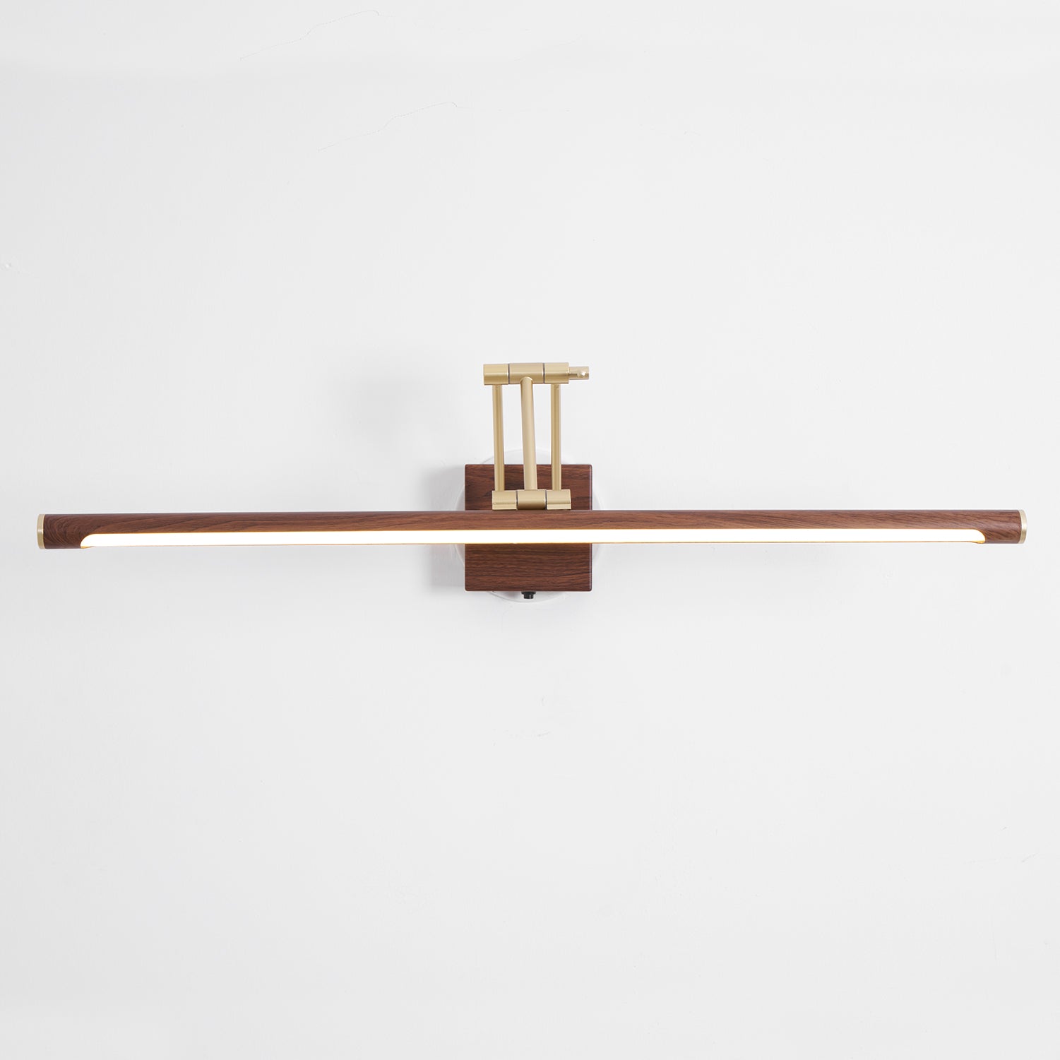 Walnut Color Linear Adjustable Wall Light