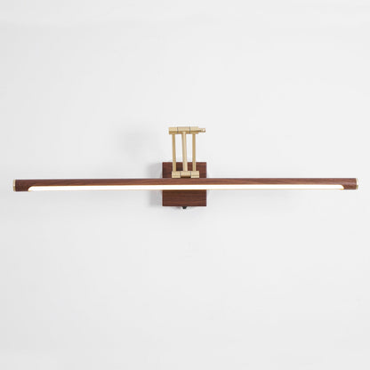 Walnut Color Linear Adjustable Wall Light