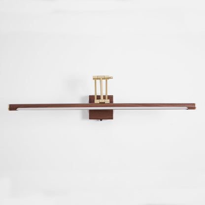 Walnut Color Linear Adjustable Wall Light