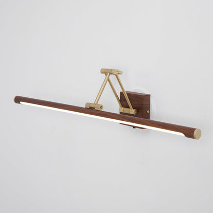 Walnut Color Linear Adjustable Wall Light