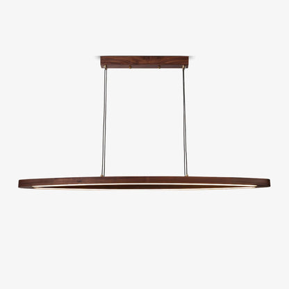Walnut Arc Linear Pendant Lamp