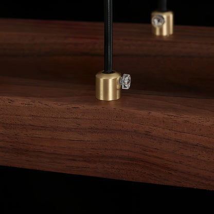 Walnut Arc Linear Pendant Lamp