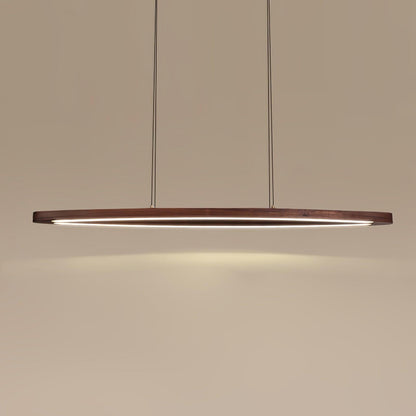 Walnut Arc Linear Pendant Lamp