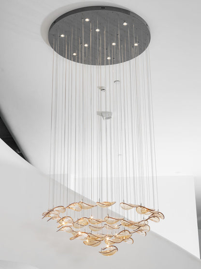 Wave Floating Leaf Chandelier
