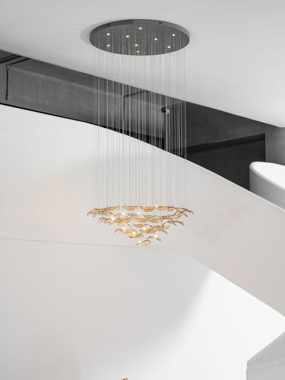 Wave Floating Leaf Chandelier