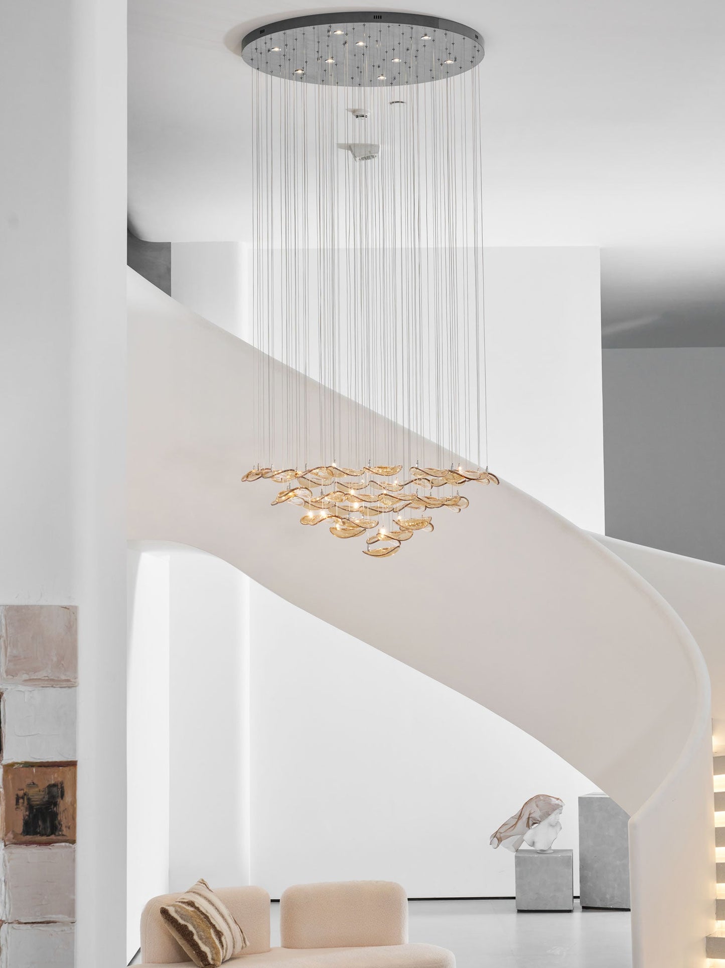 Wave Floating Leaf Chandelier