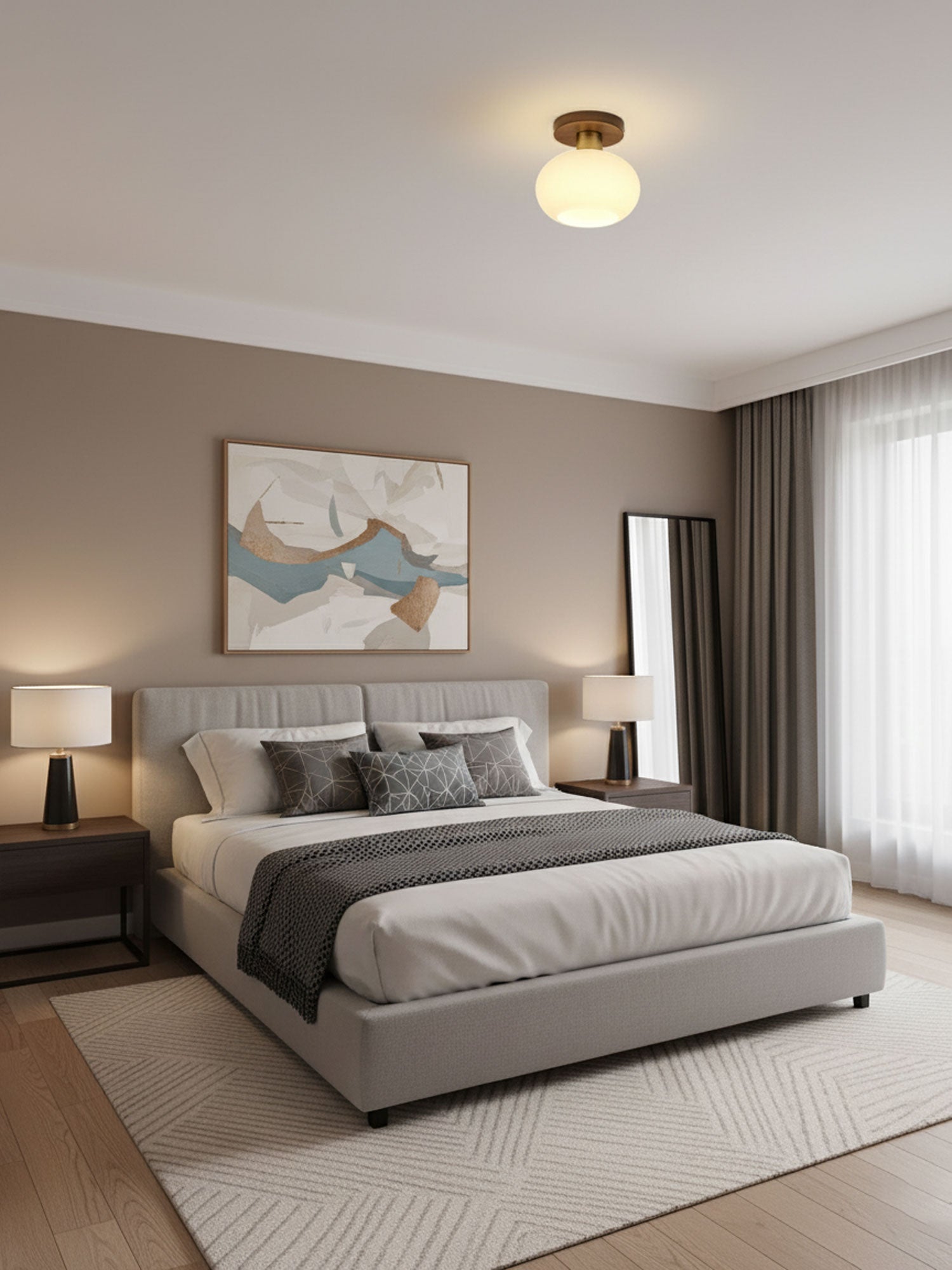 White Shell Ceiling Lamp
