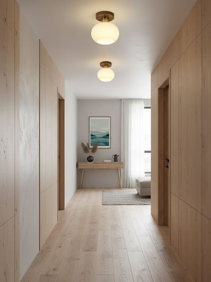 White Shell Ceiling Lamp