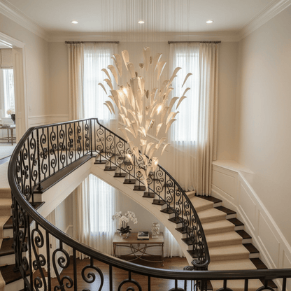 White Feather Art Deco Customize Chandelier
