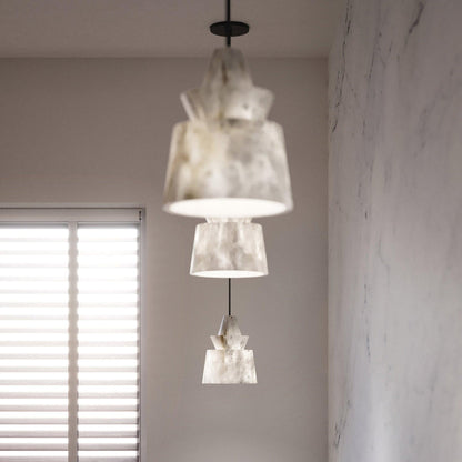 Strata Alabaster Pendant Light