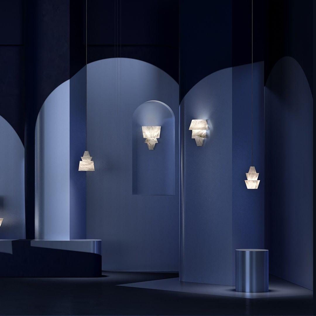Strata Alabaster Pendant Light