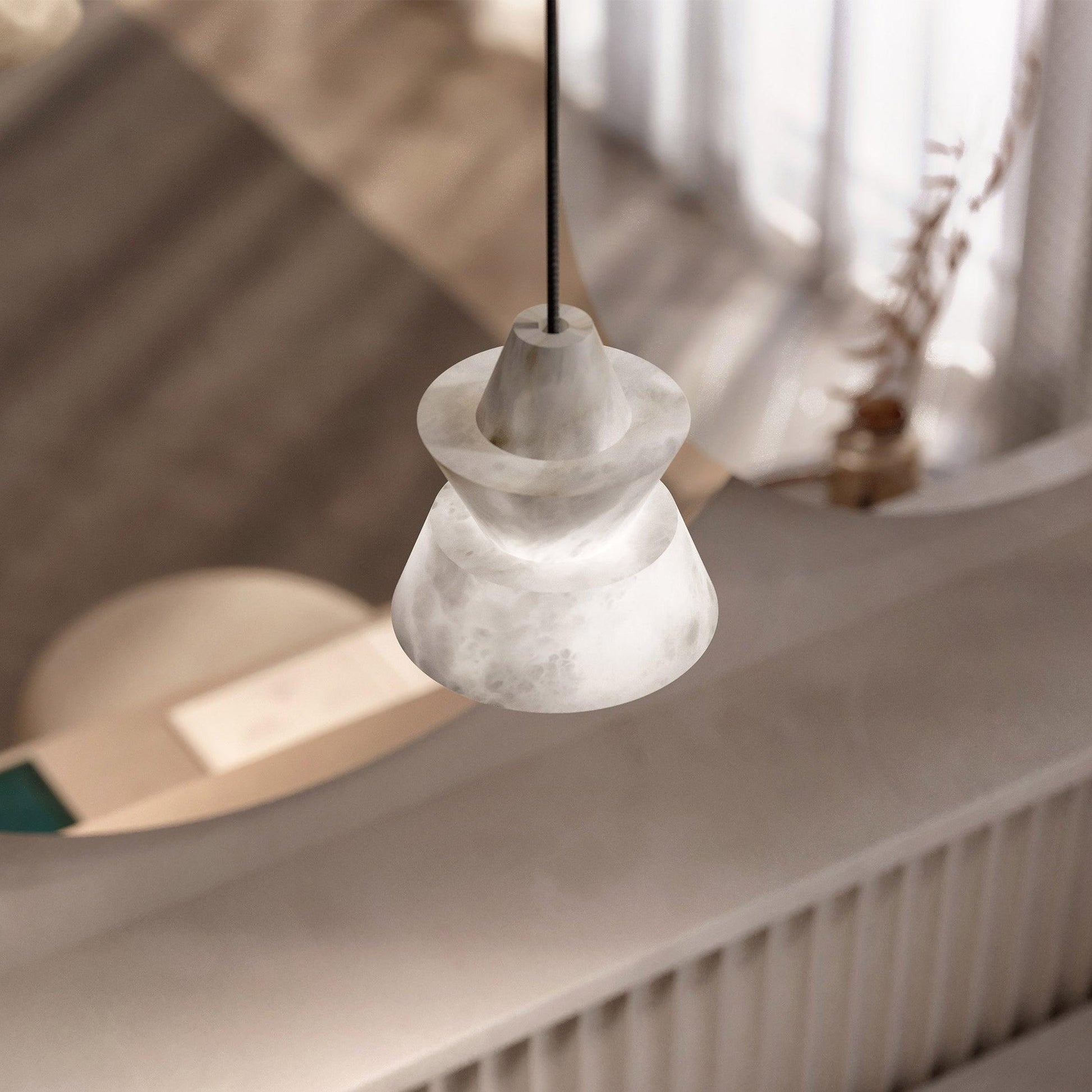 Strata Alabaster Pendant Light