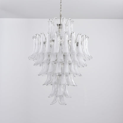 White Cloud Glass Petals Chandelier