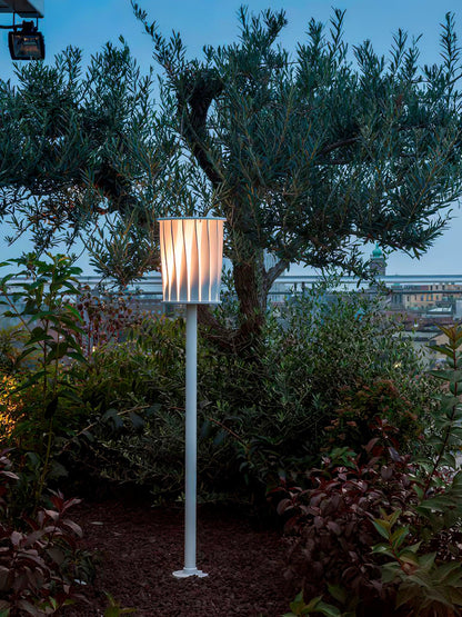 White Column Outdoor Light